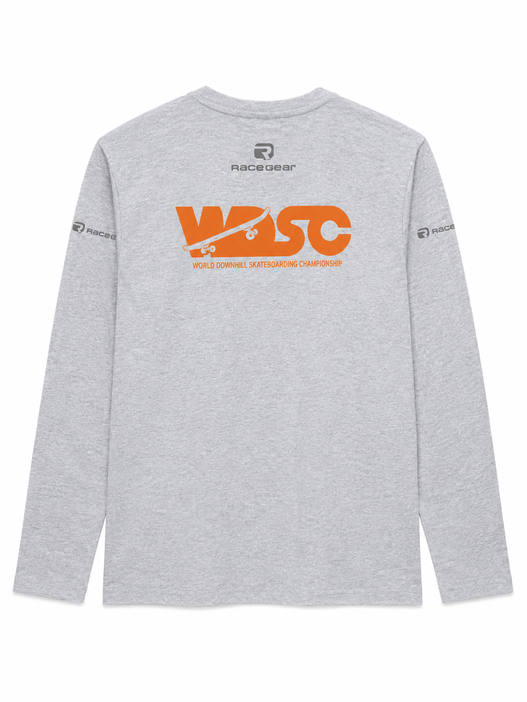 WDSC World Downhill Skateboarding Championship Long Sleeve T-Shirt – Grey Marl