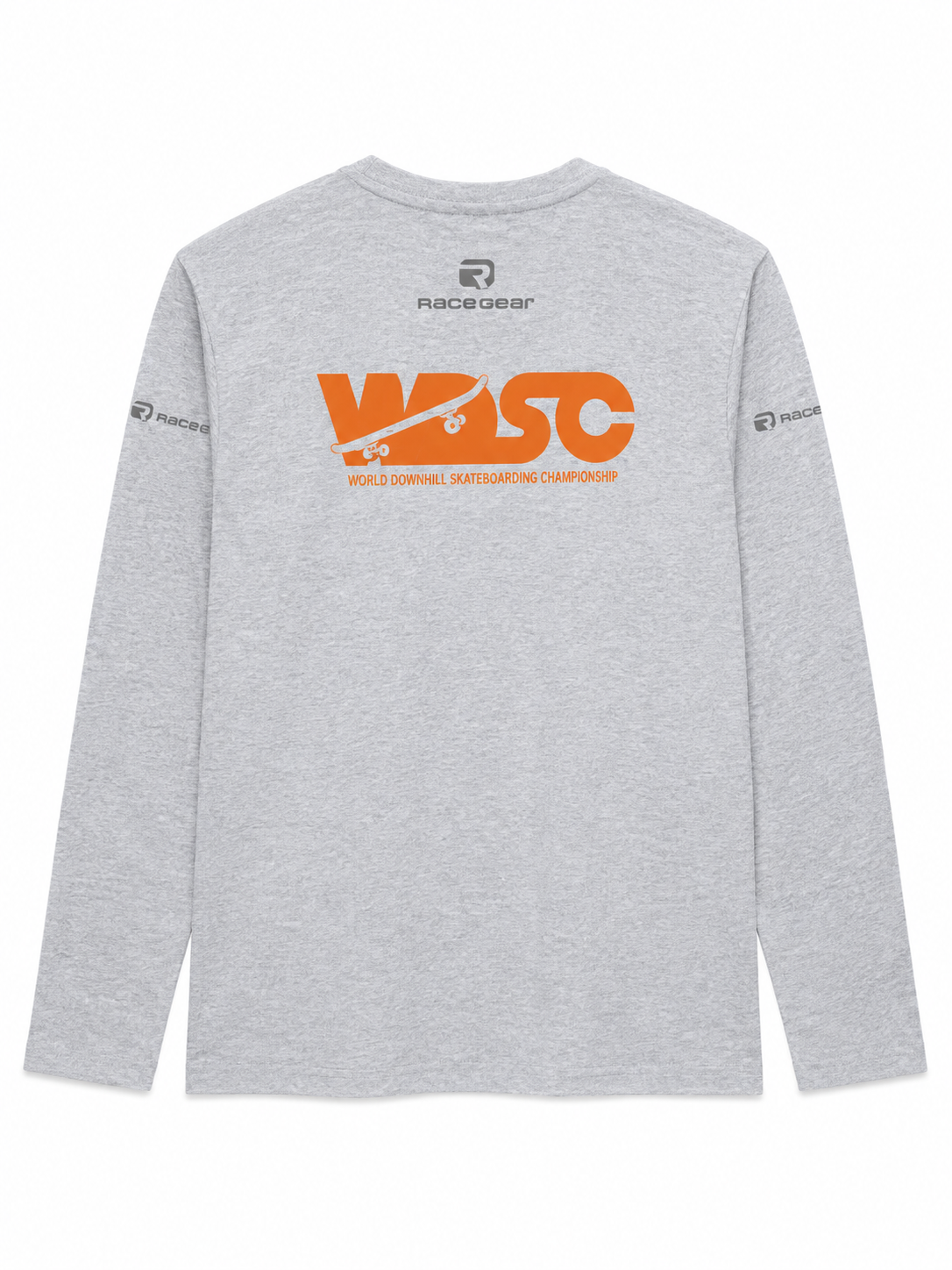 WDSC World Downhill Skateboarding Championship Long Sleeve T-Shirt – Grey Marl
