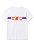 Born to Race V-Neck T-Shirt – White