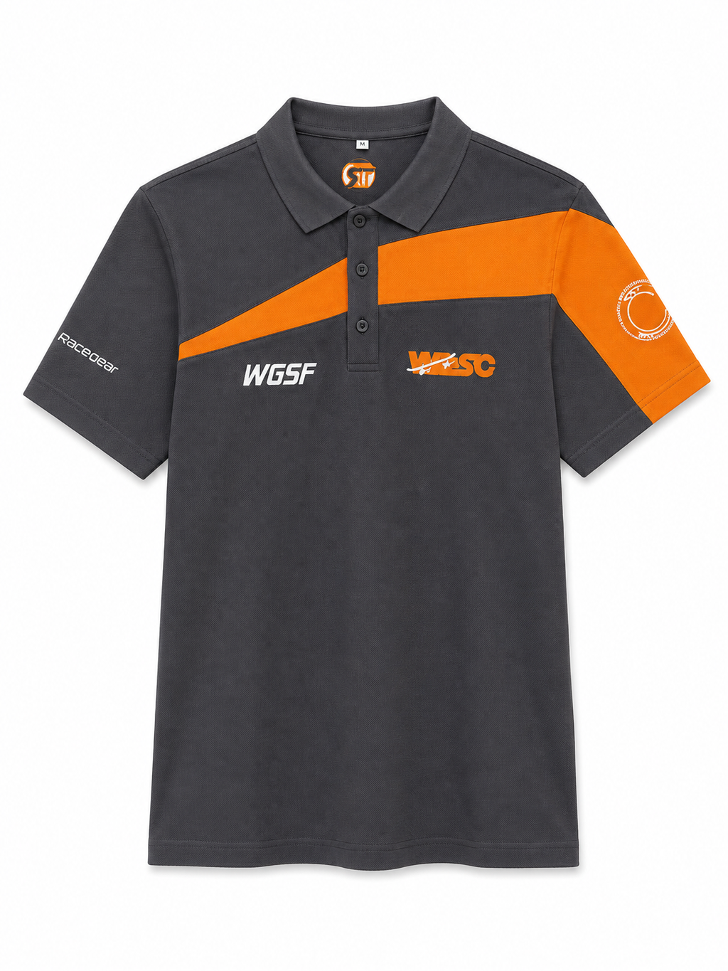 WDSC Race Team Polo Shirt – Charcoal & Orange