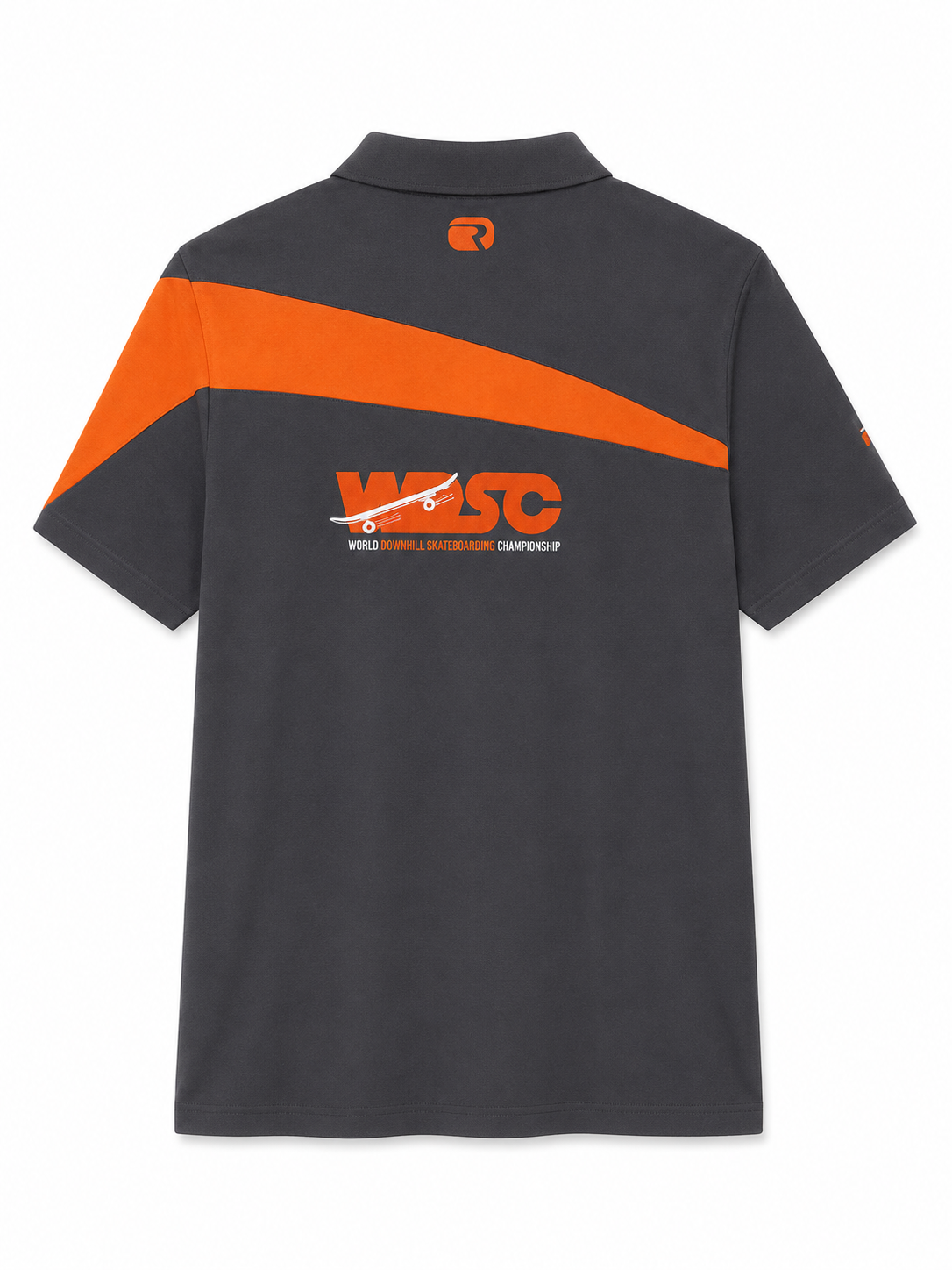 WDSC Race Team Polo Shirt – Charcoal & Orange